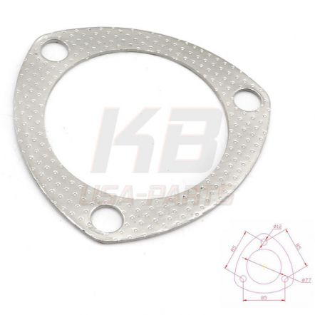 AH-12 | KB 2 pieces 3" header collector gaskets 3 bolts