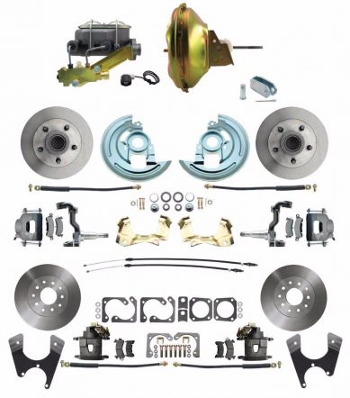 DBK64721012-GM-219 | MBM 1964-1972 GM A Umrüstkit für vordere und hintere Power-Scheibenbremse