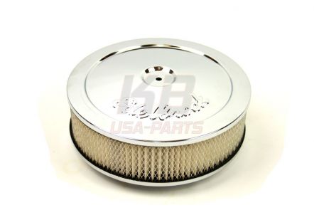 1208XL | EDELBROCK 10X2.8 INCH LUCHT-FILTER chrome